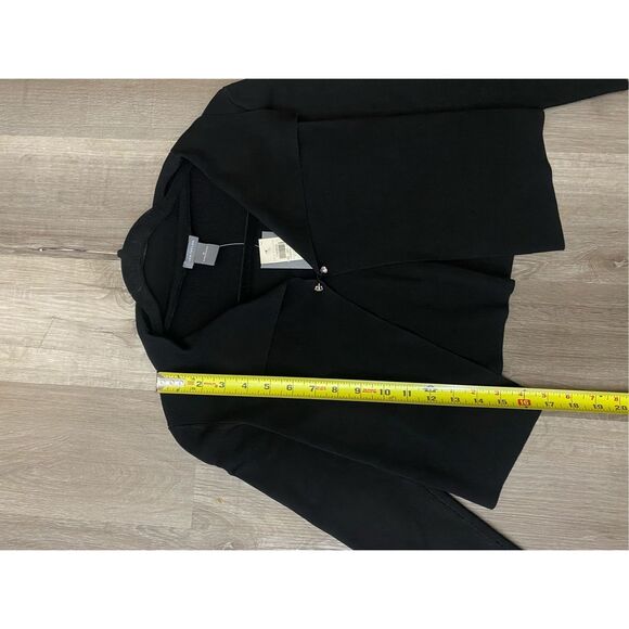 Ann Taylor NWT Black Knit Crop Jacket Blazer, Size Medium, MSRP $68 - Picture 7 of 10